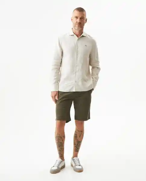 Short Chino Masculino Café Khaki Claro Talla 34 Chevignon