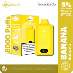 Glucloud Vapeador Banana Indi / 8000 Puffs