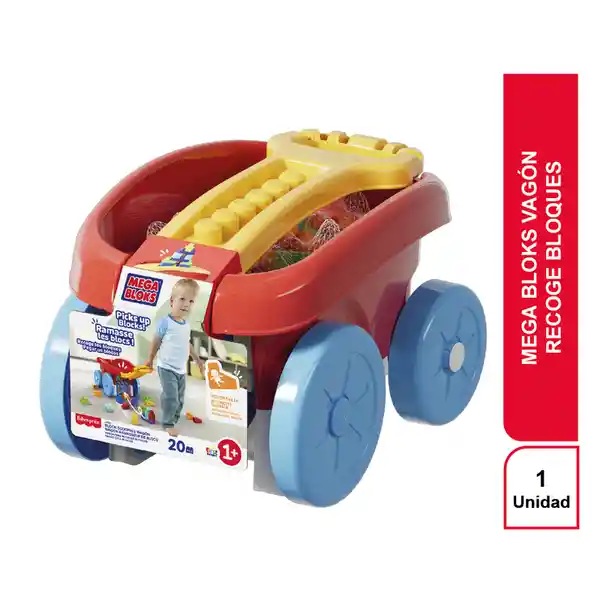 Mega Bloks Juguete Vagón Recoge Bloques