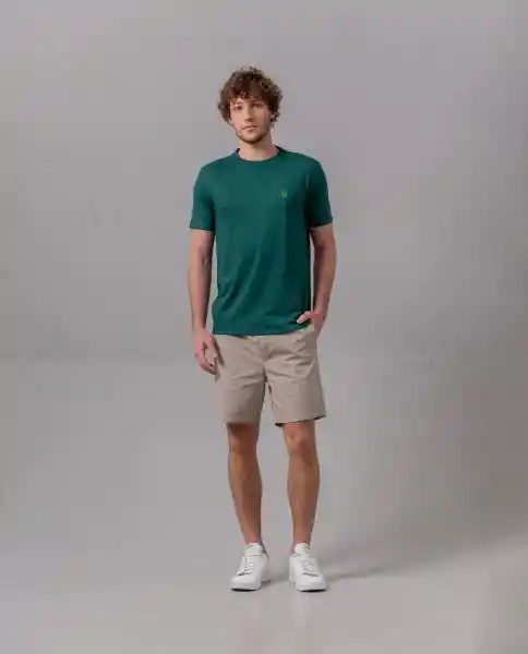 Camiseta Iconica Hombre Verde Botella Ultraoscuro XL 19500 Rifle