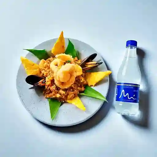 Combo Arroz Mar de Piero + Manantial Sin Gas 600ML