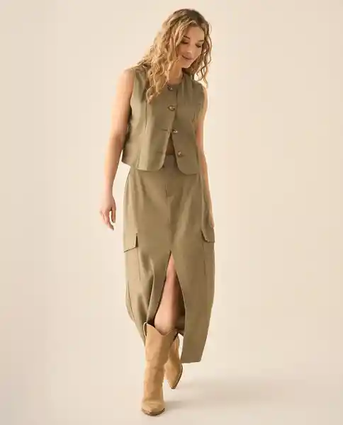 Falda Verde Hada Medio Talla 6 443G000 Esprit