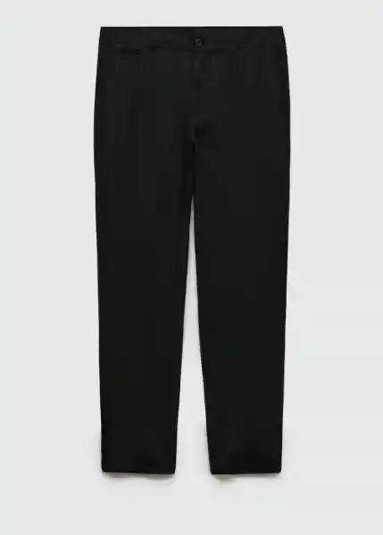 Pantalón Oyster Negro Talla 44 Hombre Mango