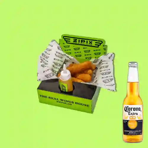 Combo Dedos Mosarella + Corona 330 ml