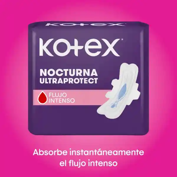 Toallas Higiénicas Femeninas Kotex Nocturna Ultraprotect 16 Und