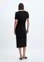 Vestido Nora-w Negro Talla L Mujer Mango