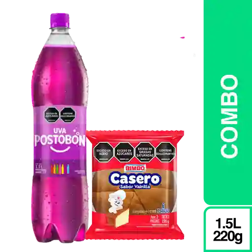 Combo Postobon uva 1500 mL + Ponque Bimbo