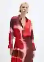 Falda Rothko-w Rojo Talla XL Mujer Mango