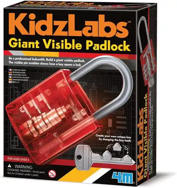 Kidzlabs Juego Giant Visible Padlock