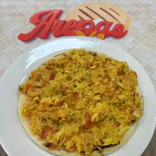 Arepa con Pollo Desmechado