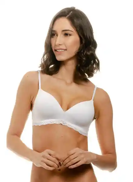 Brasier Mujer Blanco/Negro Talla 38 Bronzini