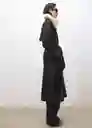 Abrigo Trench North Negro Talla XS Mujer Mango