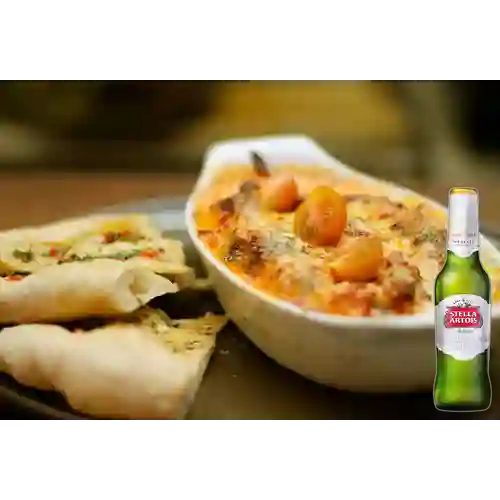 Combo Lasaña Mixta + Cerveza Stella Artois Bot. 330ml