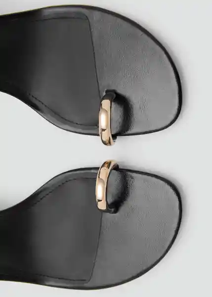 Sandalias Linet Negro Talla 37 Mujer Mango