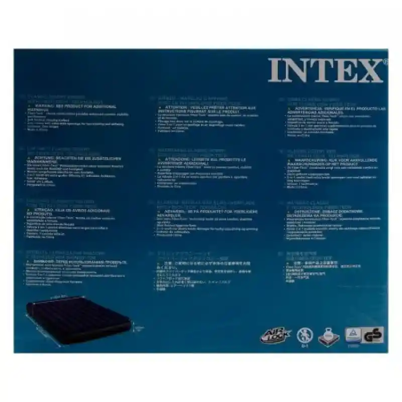 Intex Marca: . Material: Fiber-Tech. Color: Azul. Peso: 4.5 Kg. Dimensiones: 25 X 200 X 150 Cm. Sku 6941057412467