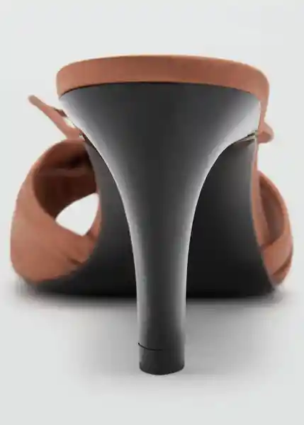 Sandalias Frunci Terracota Talla 37 Mujer Mango