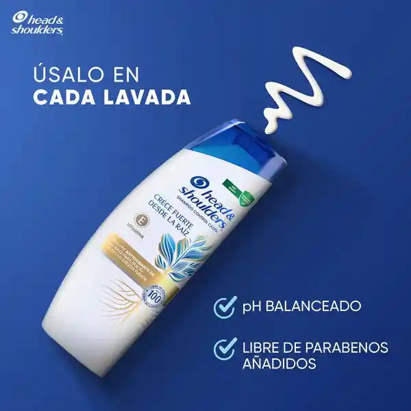 Shampoo Head Shoulders Control Caspa Crece Fuerte desde la Raiz Champu Head and Shoulders 375ml