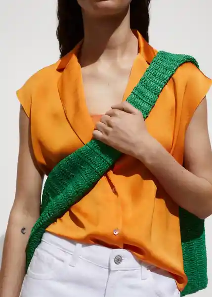 Camisa Sassa Naranja Talla S Mujer Mango