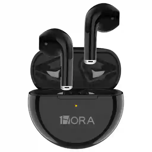 1hora Audífonos Inalámbricos Redondo Negro Aut119