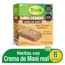 Tosh Barra Wafer Crema Maní Crunch 6 x 22 g 