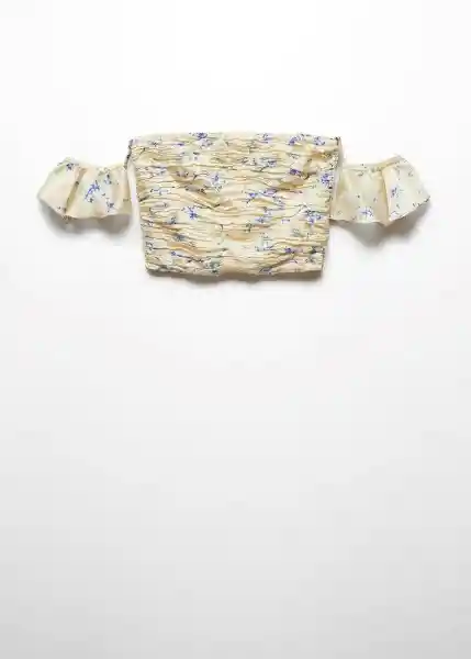 Top Bloom Crudo Talla M Mujer Mango