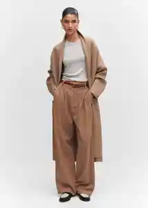 Abrigo Ringo Topo Talla XL Mujer Mango