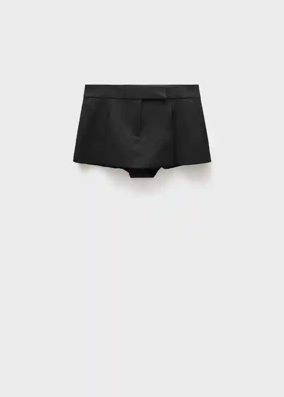 Short Vero Negro Talla 40 Mujer Mango