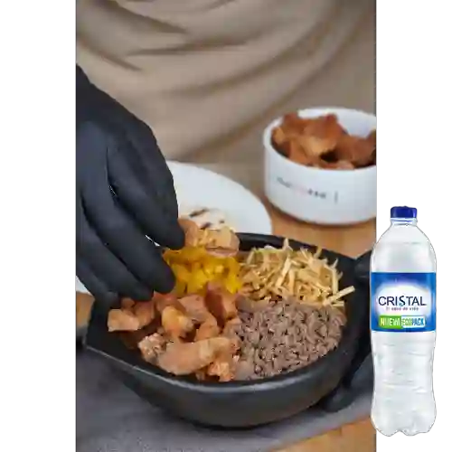 Combo Cazuela Paisa + Cristal Sin Gas 600 ml