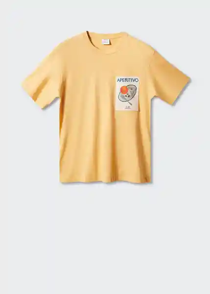 Camiseta Aperitiv Mostaza Talla L Hombre Mango