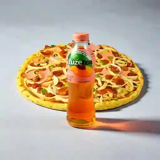 Combo Pizza Súper Especias + Fuze Negro Durazno 400 ml
