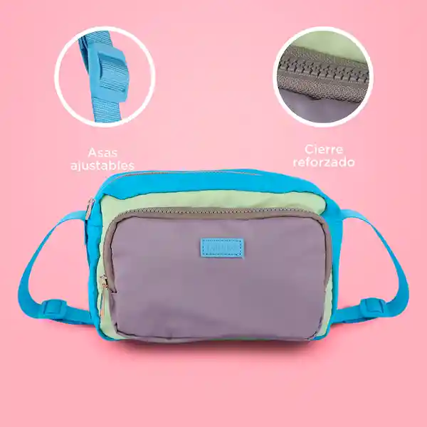 Bolso Crossbody Serie Bloques de Color Verde Miniso