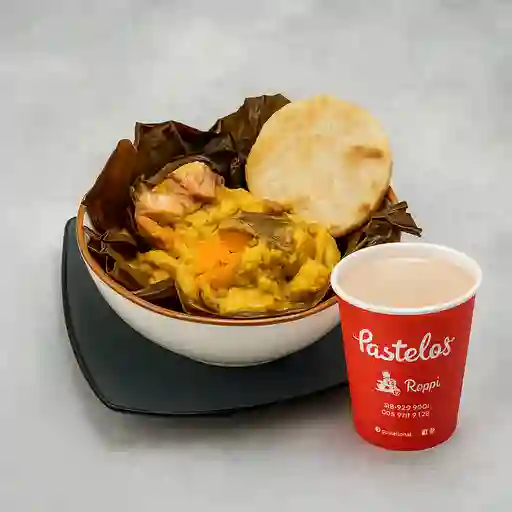 Combo tamal + chocolate