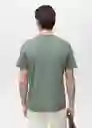 Camiseta Cherlo Khaki Talla L Hombre Mango