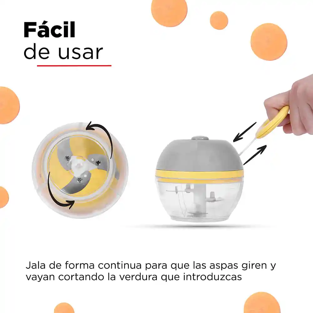 Miniso Cortador de Verduras Sistema de Cuerda