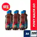 Pony Malta Go Pet 200ml x6