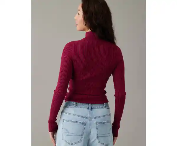 Suéter Mujer Tejido Vinotinto Talla Large American Eagle
