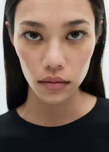 Camiseta Chalaca Negro Talla XS Mujer Mango