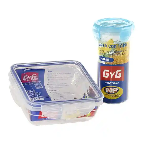 G&G Set Recipiente Hermético 700 L y 430 mL