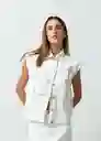 Chaleco Natu Mujer Crudo Marfil Claro Talla S 422G302 Naf Naf