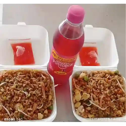 Dos Arroz Chino de 350gr+gaseosa 500ml