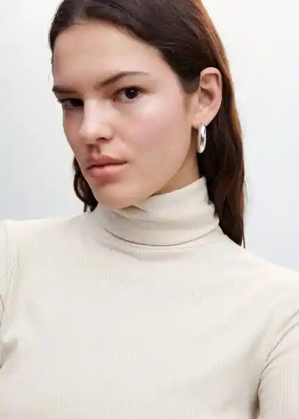 Camiseta Necky Beige Talla M Mujer Mango