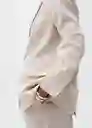 Blazer Americana Lou Nude Talla XS Mujer Mango