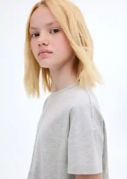 Camiseta Nudo Gris Medio Vigore Talla 10 Niña Mango