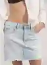 Falda Elena Tejano Claro Talla M Mujer Mango