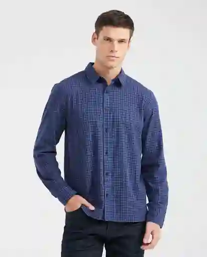 Camiseta Plaid Azul Dark Ultra Oscuro T. M Chevignon