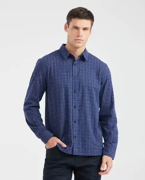 Camiseta Plaid Azul Dark Ultra Oscuro T. M Chevignon