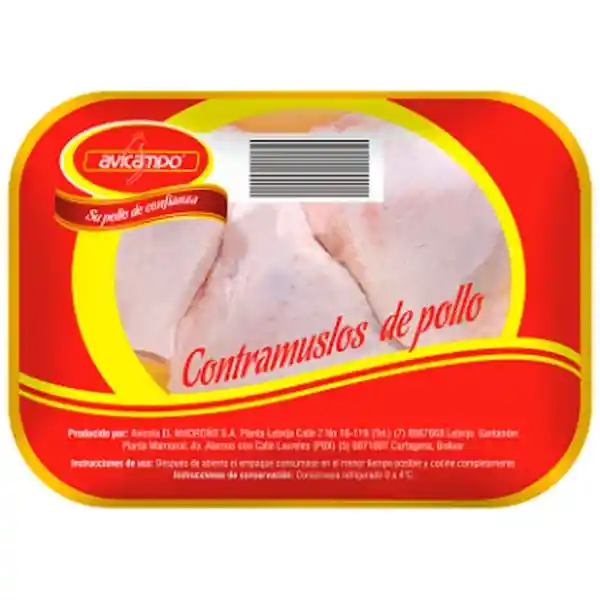 Manbu Contramuslo de Pollo Avicampo Con Piel Bandeja Familia