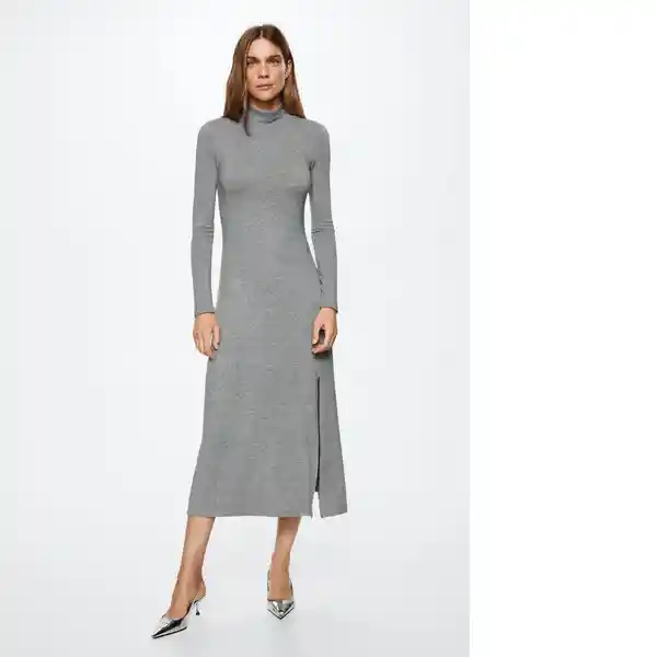 Vestido Fri Gris Talla S Mujer Mango