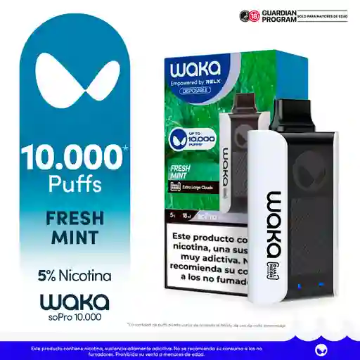 Waka Vapeador Sopro pa Fresh Mint 5% 10.000 Puff