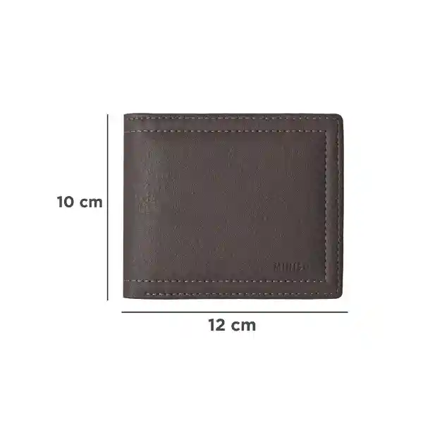 Billetera de Hombre Básica Gris Serie Miniso